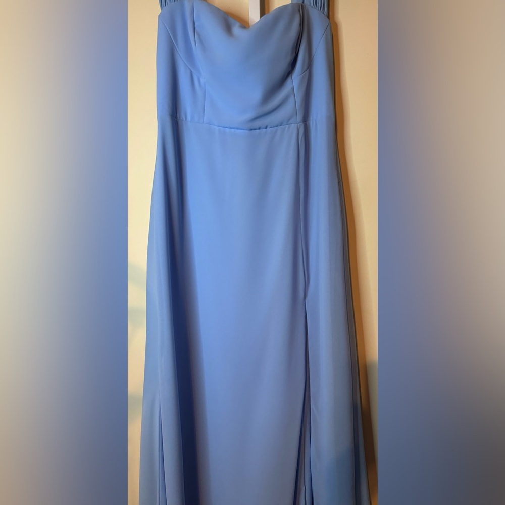 Lulu’s Light Blue Off Shoulder Maxi dress-Size Large - Picture 9 of 13
